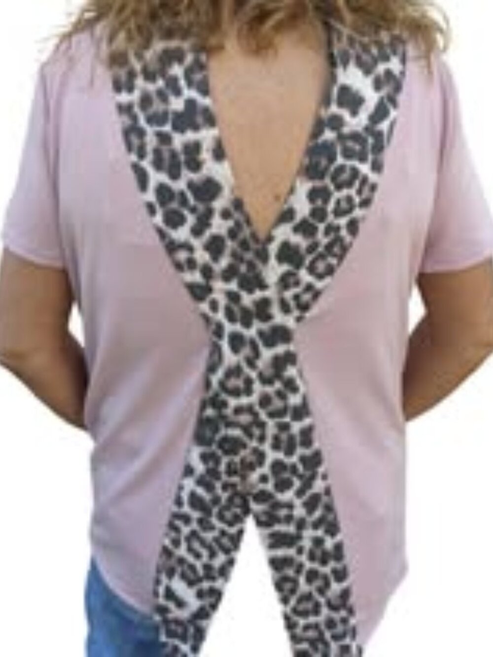 Pink Leopard Back Blouse